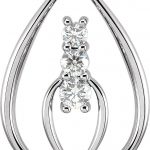 14K White 1/2 CTW Natural Diamond Pendant - 85976