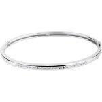 14K White 1/2 CTW Natural Diamond Bangle 6 1/2" Bracelet - 60888