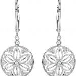 Sterling Silver .08 CTW Natural Diamond Lever Back Earrings - 69945