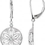 Sterling Silver .08 CTW Natural Diamond Lever Back Earrings - 69945