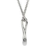 Sterling Silver .015 CTW Natural Diamond Infinity-Inspired 18" Necklace - 67442