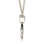 Sterling Silver .01 CT Natural Diamond Circle 18" Necklace - 67444