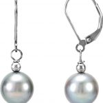 Sterling Silver Cultured Gray Freshwater Pearl Earrings - 69336