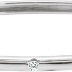 14K White 1/4 CTW Natural Diamond Bangle 6" Bracelet - 65101