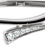 14K White 1/4 CTW Natural Diamond 6 1/2" Bangle Bracelet - 65468