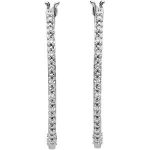 14K White 1/3 CTW Natural Diamond Hoop Earrings - 67510