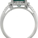 14K White Lab-Grown Emerald & .03 CTW Natural Diamond Ring - 651604