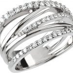 Platinum 1/2 CTW Natural Diamond Criss Cross Ring - 67406