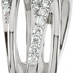 Platinum 1/2 CTW Natural Diamond Criss Cross Ring - 67406