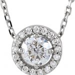 Platinum 1/5 CTW Natural Diamond Halo-Style 16" Necklace - 85916