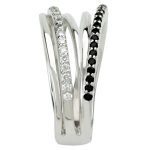 Sterling Silver Natural Black Spinel & 1/4 CTW Natural Diamond Ring - 67507