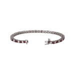 Platinum Natural Ruby & 2 1/3 CTW Natural Diamond Line 7" Bracelet - 62076