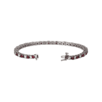 14K White Natural Ruby & 2 1/3 CTW Natural Diamond 7" Bracelet - 62076