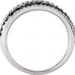 14K White 1/3 CTW Natural Black & White Diamond Ring - 67419