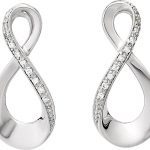 14K White .08 CTW Natural Diamond Infinity-Inspired Earrings - 68976