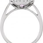 14K White Natural Amethyst & 1/8 CTW Natural Diamond Ring - 651435