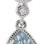 14K White Natural Aquamarine & .006 CTW Natural Diamond Pendant - 651602