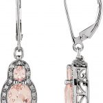 14K White Natural Pink Morganite & 1/6 CTW Natural Diamond Earrings - 651434