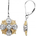 14K White/Yellow 1/2 CTW Natural Diamond Earrings - 65704