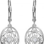 Sterling Silver 1/10 CTW Natural Diamond Lever Back Earrings - 69963