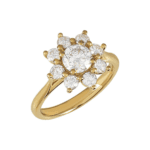 14K Yellow 1 3/4 CTW Natural Diamond Cluster Ring - 68536