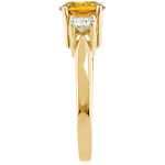 14K Yellow Natural Citrine & 3/8 CTW Natural Diamond Ring - 67570