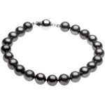 Sterling Silver Cultured Black Freshwater Pearl 7 3/4" Bracelet - 67628