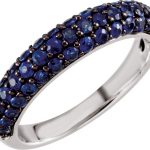 14K White Natural Blue Sapphire Ring - 651524