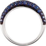 14K White Natural Blue Sapphire Ring - 651524