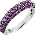 14K White Natural Amethyst Ring - 651524