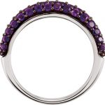 14K White Natural Amethyst Ring - 651524