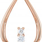 14K Rose 1/2 CTW Natural Diamond Three-Stone Freeform Pendant - 85975