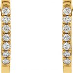 14K Yellow 1/3 CTW Natural Diamond Hoop Earrings - 61494