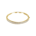 14K Yellow 3 CTW Natural Diamond Pavé Bangle 7" Bracelet - 651579