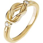 14K Yellow .06 CTW Diamond Knot Ring - 67736