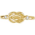 14K Yellow .06 CTW Diamond Knot Ring - 67736