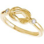 14K Yellow .06 CTW Diamond Knot Ring - 67736