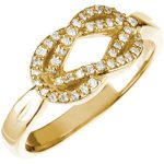 14K Yellow 1/5 CTW Natural Diamond Knot Ring - 67737