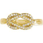 14K Yellow 1/5 CTW Natural Diamond Knot Ring - 67737