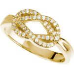 14K Yellow 1/5 CTW Natural Diamond Knot Ring - 67737