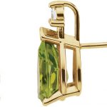 14K Yellow Natural Peridot & .08 CTW Natural Diamond Earrings - 61742