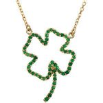 14K Yellow Tsavorite Garnet 16" Necklace - 61380