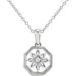 Sterling Silver .02 CT Natural Diamond 18" Necklace - 67998