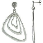 Sterling Silver & 14K White 3/8 CTW Natural Diamond Earrings - 68067