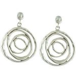 Sterling Silver & 14K White 3/8 CTW Natural Diamond Circle Earrings - 68065