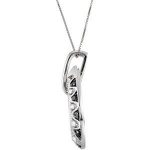 14K White 1/2 CTW Natural Black and White Diamond 18" Necklace - 68327