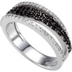 14K White 1/3 CTW Natural Black & White Diamond Ring - 67419