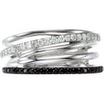 Sterling Silver Natural Black Spinel & 1/4 CTW Natural Diamond Ring - 67507