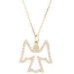 14K Yellow 1/3 CTW Natural Diamond Angel 16" Necklace - R45254D