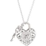 Sterling Silver 1/6 CTW Natural Diamond Heart 18" Necklace - 68664